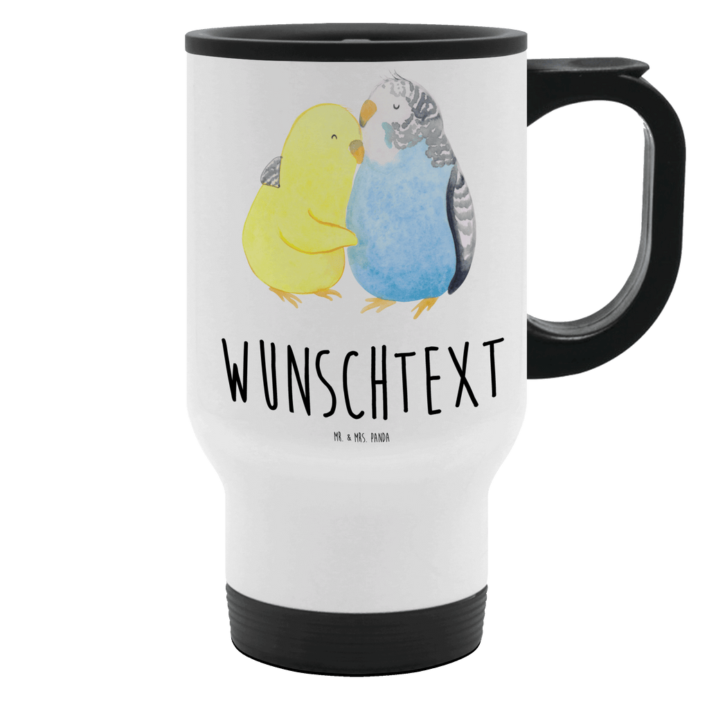 Personalisierter Thermobecher Wellensittich Liebe Personalisierter Thermobecher, Personalisierter To Go Becher, Personalisierte Thermotasse, Personalisierter Kaffeebecher, Personalisierter Isolierbecher, Thermobecher personalisieren, Thermobecher mit Namen, Thermobecher selbst gestalten, Wunschname, Spülmaschinenfest, Bedrucken, Isolierbecher mit Namen, Isolierbecher selbst gestalten, Thermotasse personalisieren, Thermotasse mit Namen, Liebe, Partner, Freund, Freundin, Ehemann, Ehefrau, Heiraten, Verlobung, Heiratsantrag, Liebesgeschenk, Jahrestag, Hocheitstag, Vögel, Wellensittich, Nähe, Kuscheln, Vertrauen