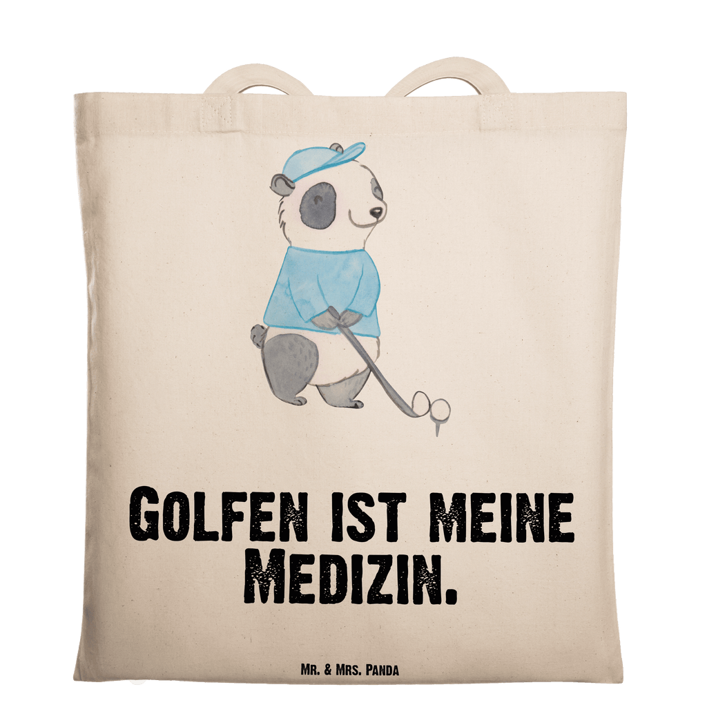 Tragetasche Panda Golfen Medizin Beuteltasche, Beutel, Einkaufstasche, Jutebeutel, Stoffbeutel, Tasche, Shopper, Umhängetasche, Strandtasche, Schultertasche, Stofftasche, Tragetasche, Badetasche, Jutetasche, Einkaufstüte, Laptoptasche, Geschenk, Sport, Sportart, Hobby, Schenken, Danke, Dankeschön, Auszeichnung, Gewinn, Sportler, Golfen, Golf spielen, Golfplatz, Golfturnier, Golf Verein