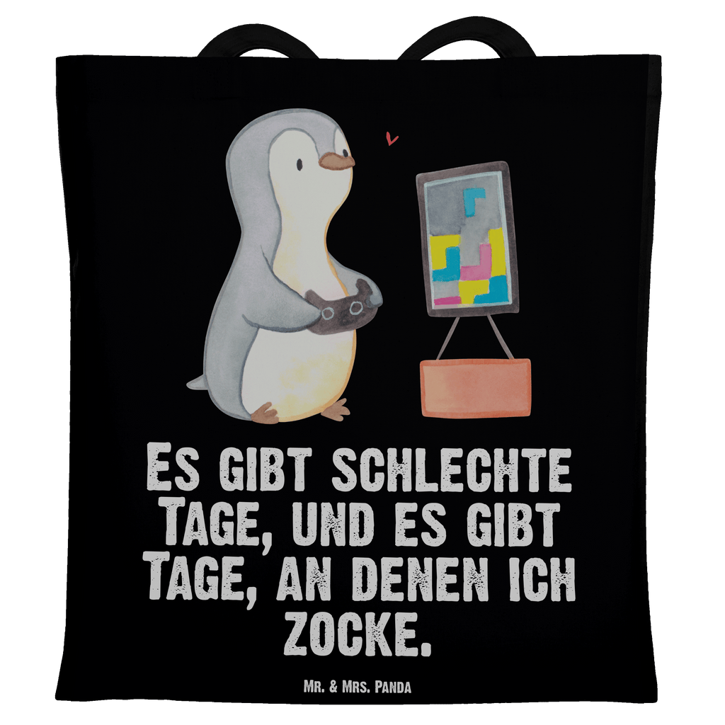 Tragetasche Pinguin Zocken Tage Beuteltasche, Beutel, Einkaufstasche, Jutebeutel, Stoffbeutel, Tasche, Shopper, Umhängetasche, Strandtasche, Schultertasche, Stofftasche, Tragetasche, Badetasche, Jutetasche, Einkaufstüte, Laptoptasche, Geschenk, Sport, Sportart, Hobby, Schenken, Danke, Dankeschön, Auszeichnung, Gewinn, Sportler, Zocken, Gaming, Videospiele, Videogames