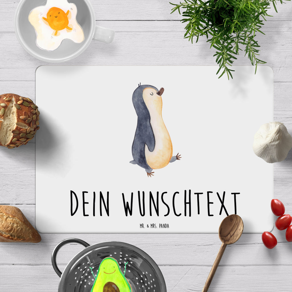 Personalisiertes Tischset Pinguin marschierend Personalisiertes Tischet, Personalisierter Tischuntersetzer, Personalisiertes Platzset, Pinguin, Pinguine, Frühaufsteher, Langschläfer, Bruder, Schwester, Familie