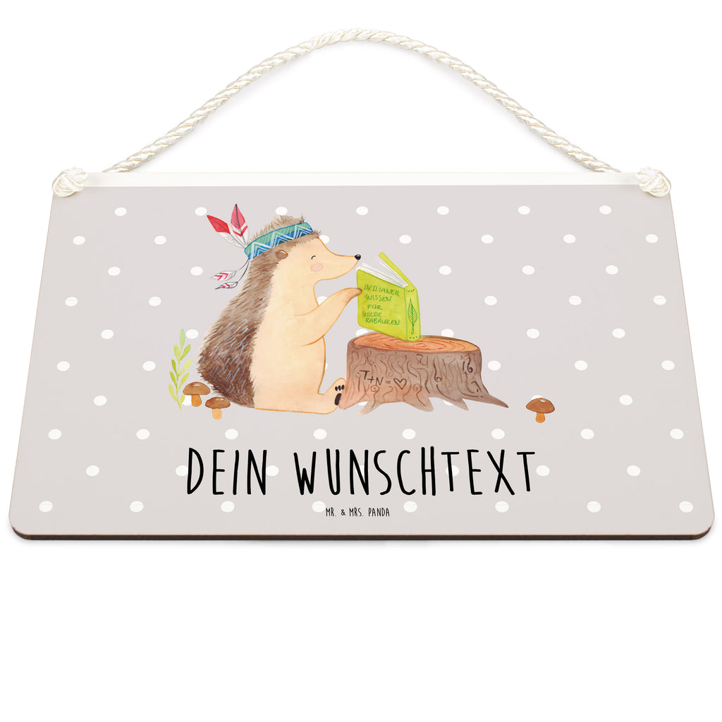 Personalisiertes Deko Schild Igel Federschmuck Dekoschild, Deko Schild, Schild, Tür Schild, Türschild, Holzschild, Wandschild, Wanddeko, Waldtiere, Tiere, Igel, Indianer, Abenteuer, Lagerfeuer, Camping