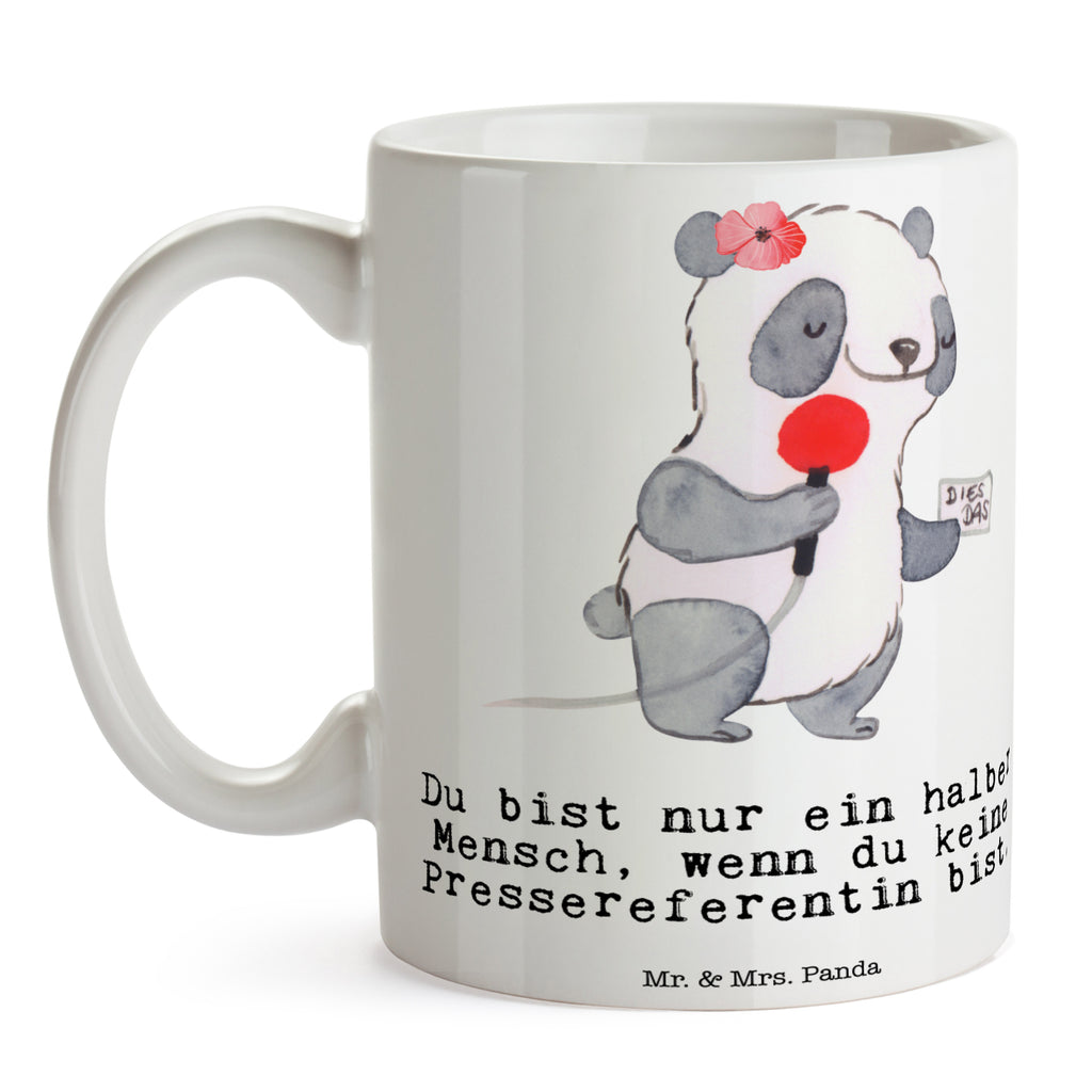 Tasse Pressereferentin mit Herz Tasse, Kaffeetasse, Teetasse, Becher, Kaffeebecher, Teebecher, Keramiktasse, Porzellantasse, Büro Tasse, Geschenk Tasse, Tasse Sprüche, Tasse Motive, Kaffeetassen, Tasse bedrucken, Designer Tasse, Cappuccino Tassen, Schöne Teetassen, Beruf, Ausbildung, Jubiläum, Abschied, Rente, Kollege, Kollegin, Geschenk, Schenken, Arbeitskollege, Mitarbeiter, Firma, Danke, Dankeschön, Pressereferentin, Pressemitarbeiterin, Presseagentur, Studium