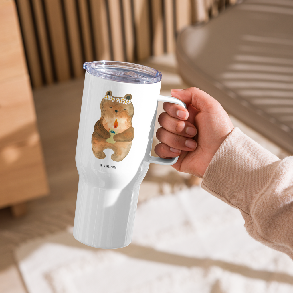 XXL Thermobecher Bär Kommunion Thermobecher, XL Thermobecher, Reisebecher, XL Reisetasse, Großer Thermobecher, Autobecher, Jumbo Becher, Bär, Teddy, Teddybär, Kommunion, Gottes Segen, Taufkerze, katholisch