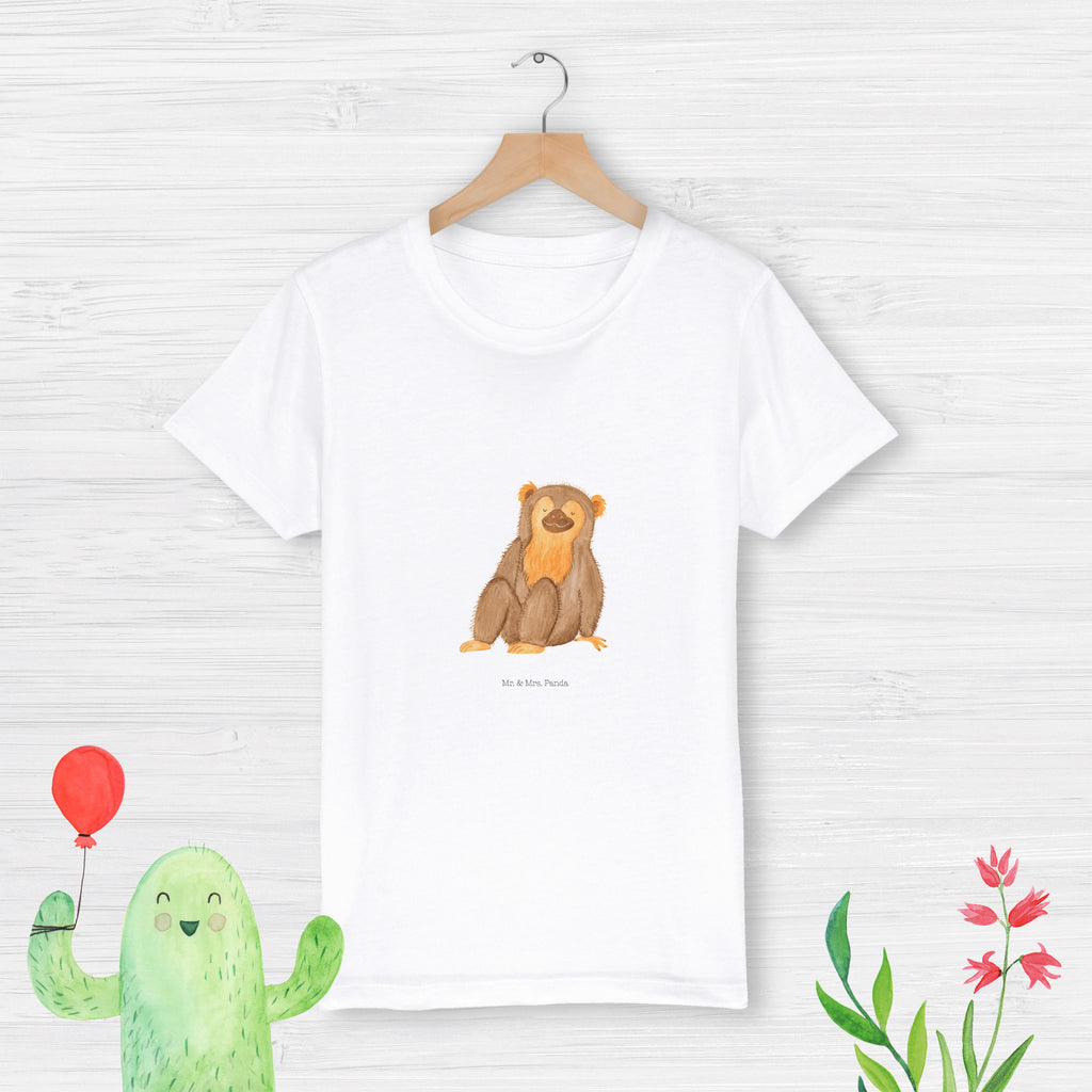 Organic Kinder T-Shirt Affe Kinder T-Shirt, Kinder T-Shirt Mädchen, Kinder T-Shirt Jungen, Afrika, Wildtiere, Affe, Äffchen, Affen, Selbstliebe, Respekt, Motivation, Selbstachtung, Liebe, Selbstbewusstsein, Selfcare