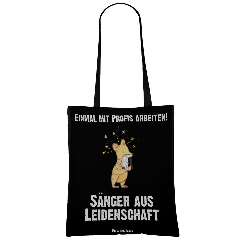 Tragetasche Sänger aus Leidenschaft Beuteltasche, Beutel, Einkaufstasche, Jutebeutel, Stoffbeutel, Tasche, Shopper, Umhängetasche, Strandtasche, Schultertasche, Stofftasche, Tragetasche, Badetasche, Jutetasche, Einkaufstüte, Laptoptasche, Beruf, Ausbildung, Jubiläum, Abschied, Rente, Kollege, Kollegin, Geschenk, Schenken, Arbeitskollege, Mitarbeiter, Firma, Danke, Dankeschön