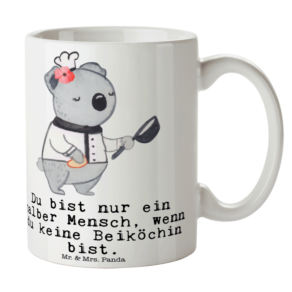 Tasse Beiköchin mit Herz Tasse, Kaffeetasse, Teetasse, Becher, Kaffeebecher, Teebecher, Keramiktasse, Porzellantasse, Büro Tasse, Geschenk Tasse, Tasse Sprüche, Tasse Motive, Kaffeetassen, Tasse bedrucken, Designer Tasse, Cappuccino Tassen, Schöne Teetassen, Beruf, Ausbildung, Jubiläum, Abschied, Rente, Kollege, Kollegin, Geschenk, Schenken, Arbeitskollege, Mitarbeiter, Firma, Danke, Dankeschön, Beiköchin, Spülhilfe, Hilfsköchin, Jungkoch, Küchenhilfe, Gastronomie, Restaurant, Köchin