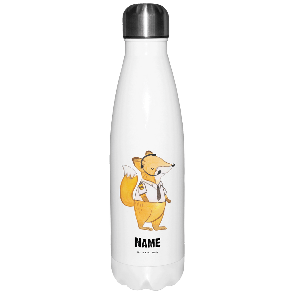 Personalisierte Thermosflasche Fluglotse mit Herz Personalisierte Isolierflasche, Personalisierte Thermoflasche, Personalisierte Trinkflasche, Trinkflasche Mit Namen, Wunschname, Bedrucken, Namensflasche, Beruf, Ausbildung, Jubiläum, Abschied, Rente, Kollege, Kollegin, Geschenk, Schenken, Arbeitskollege, Mitarbeiter, Firma, Danke, Dankeschön, Fluglotse, Flugverkehrsleiter, Luftfahrtpersonal, Flugsicherung