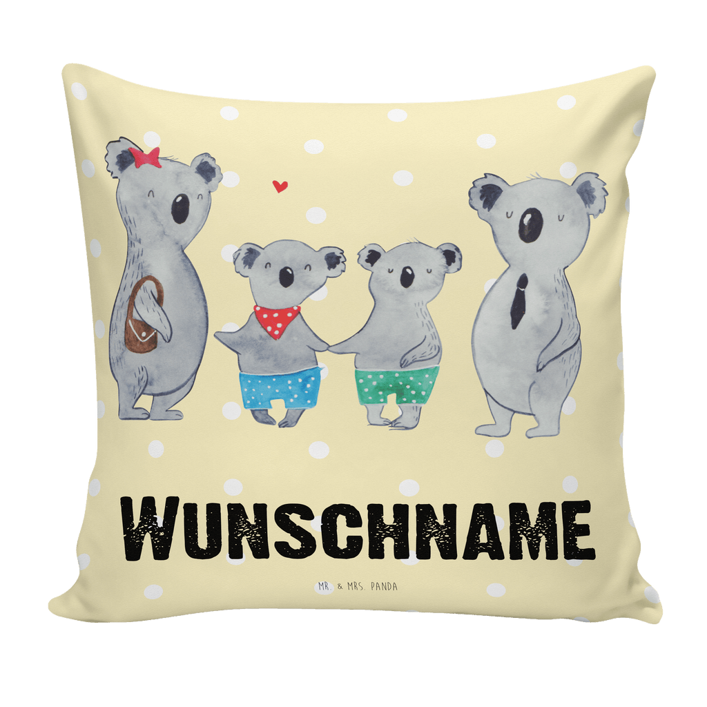 Personalisiertes Kissen Koala Familie zwei Kissen, personalisiert, Name, Wunschname, bedrucken, Kopfkissen, Familie, Vatertag, Muttertag, Bruder, Schwester, Mama, Papa, Oma, Opa, Koala, Koalabär, beste Familie, Familienzeit, Familienleben, Koalafamilie, Lieblingsfamilie