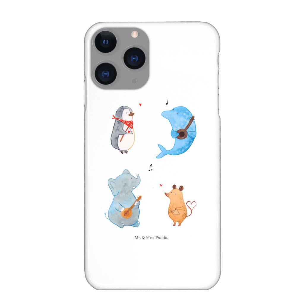 Handyhülle Big Band Handyhülle, Handycover, Cover, Handy, Hülle, Iphone 10, Iphone X, Tiermotive, Gute Laune, lustige Sprüche, Tiere, Hund, Pinguin, Maus, Elefant, Delfin, Gitarre, Band, Triangel, Musikanten, Musik