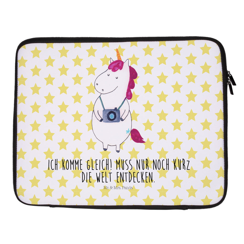 Notebook Tasche Einhorn Fotograf Notebook Tasche, Laptop, Computertasche, Tasche, Notebook-Tasche, Notebook-Reisehülle, Notebook Schutz, Einhorn, Einhörner, Einhorn Deko, Pegasus, Unicorn, Fotograf, Fotografie, Kamera, Reisen, Weltreise, Weltenbummler, Urlaub, Tourist, Kurztrip, Reise, Städtereise