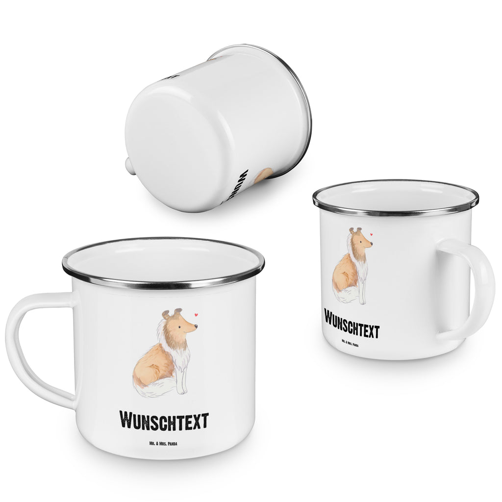 Personalisierte Emaille Tasse Langhaar Collie Lebensretter Emaille Tasse personalisiert, Emaille Tasse mit Namen, Campingtasse personalisiert, Namenstasse, Campingtasse bedrucken, Campinggeschirr personalsisert, tasse mit namen, personalisierte tassen, personalisierte tasse, tasse selbst gestalten, tasse bedrucken, tassen bedrucken, Hund, Hunderasse, Rassehund, Hundebesitzer, Geschenk, Tierfreund, Schenken, Welpe, Langhaar Collie, britischer Hütehund