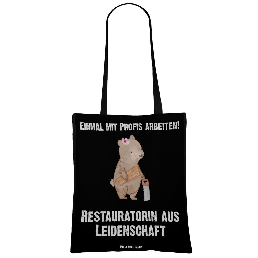 Tragetasche Restauratorin aus Leidenschaft Beuteltasche, Beutel, Einkaufstasche, Jutebeutel, Stoffbeutel, Tasche, Shopper, Umhängetasche, Strandtasche, Schultertasche, Stofftasche, Tragetasche, Badetasche, Jutetasche, Einkaufstüte, Laptoptasche, Beruf, Ausbildung, Jubiläum, Abschied, Rente, Kollege, Kollegin, Geschenk, Schenken, Arbeitskollege, Mitarbeiter, Firma, Danke, Dankeschön