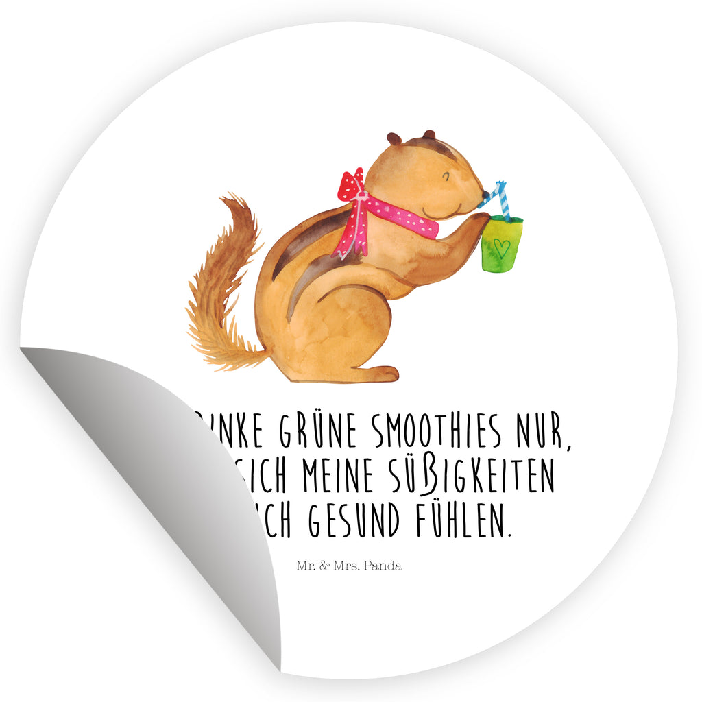 Rund Aufkleber Eichhörnchen Smoothie Sticker, Aufkleber, Etikett, Tiermotive, Gute Laune, lustige Sprüche, Tiere, Green Smoothies, Diät, Abnehmen, Streifenhörnchen, Eichhörnchen