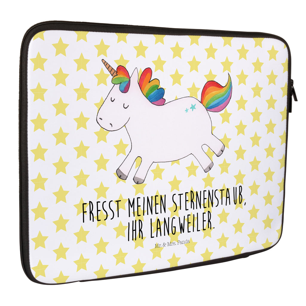 Notebook Tasche Einhorn Happy Notebook Tasche, Laptop, Computertasche, Tasche, Notebook-Tasche, Notebook-Reisehülle, Notebook Schutz, Einhorn, Einhörner, Einhorn Deko, Pegasus, Unicorn, glücklich, fröhlich, Spaß, Freude, Lebensfreude, witzig, spannend, Lächeln, Lachen