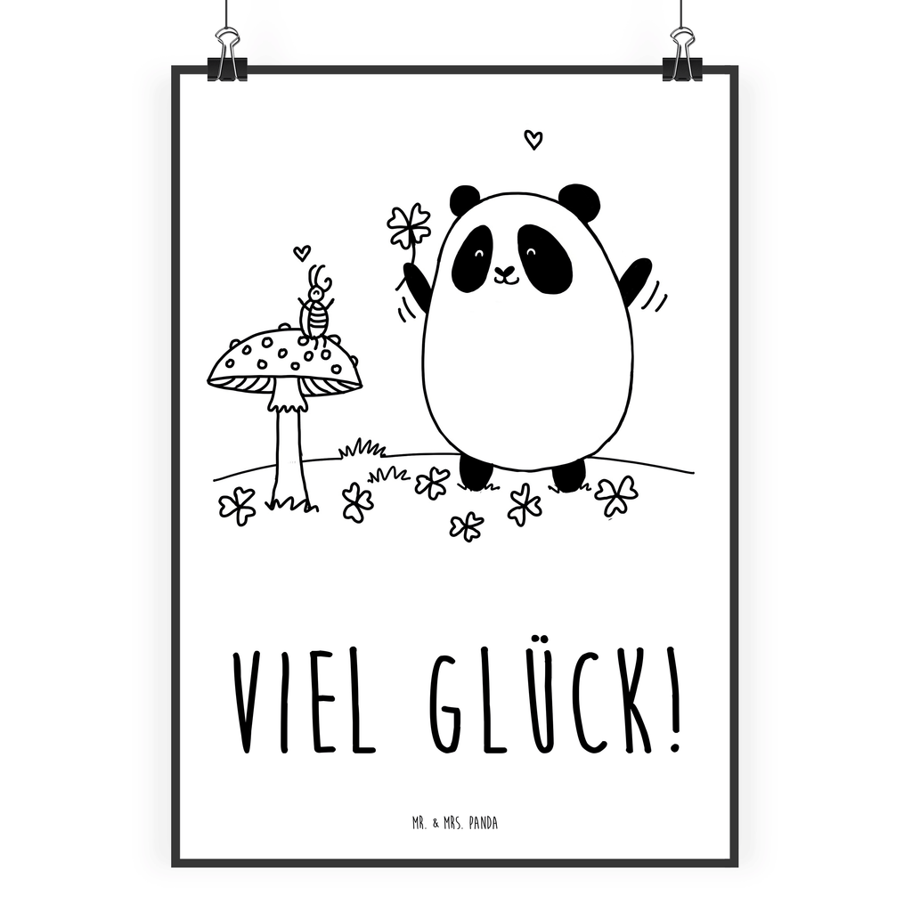 Poster Panda Glück Poster, Wandposter, Bild, Wanddeko, Küchenposter, Kinderposter, Wanddeko Bild, Raumdekoration, Wanddekoration, Handgemaltes Poster, Mr. & Mrs. Panda Poster, Designposter, Kunstdruck, Posterdruck