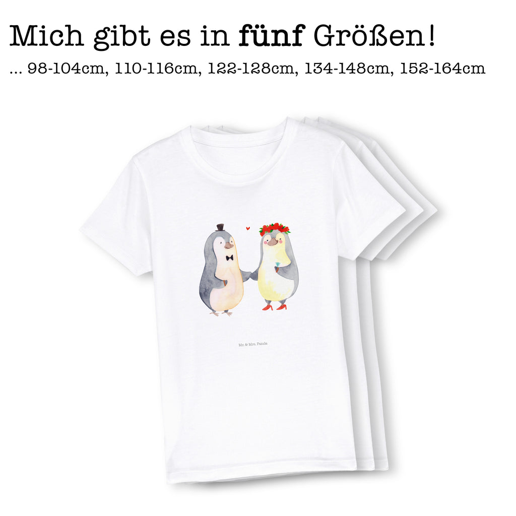 Organic Kinder T-Shirt Pinguin Heirat Kinder T-Shirt, Kinder T-Shirt Mädchen, Kinder T-Shirt Jungen, Liebe, Partner, Freund, Freundin, Ehemann, Ehefrau, Heiraten, Verlobung, Heiratsantrag, Liebesgeschenk, Jahrestag, Hocheitstag