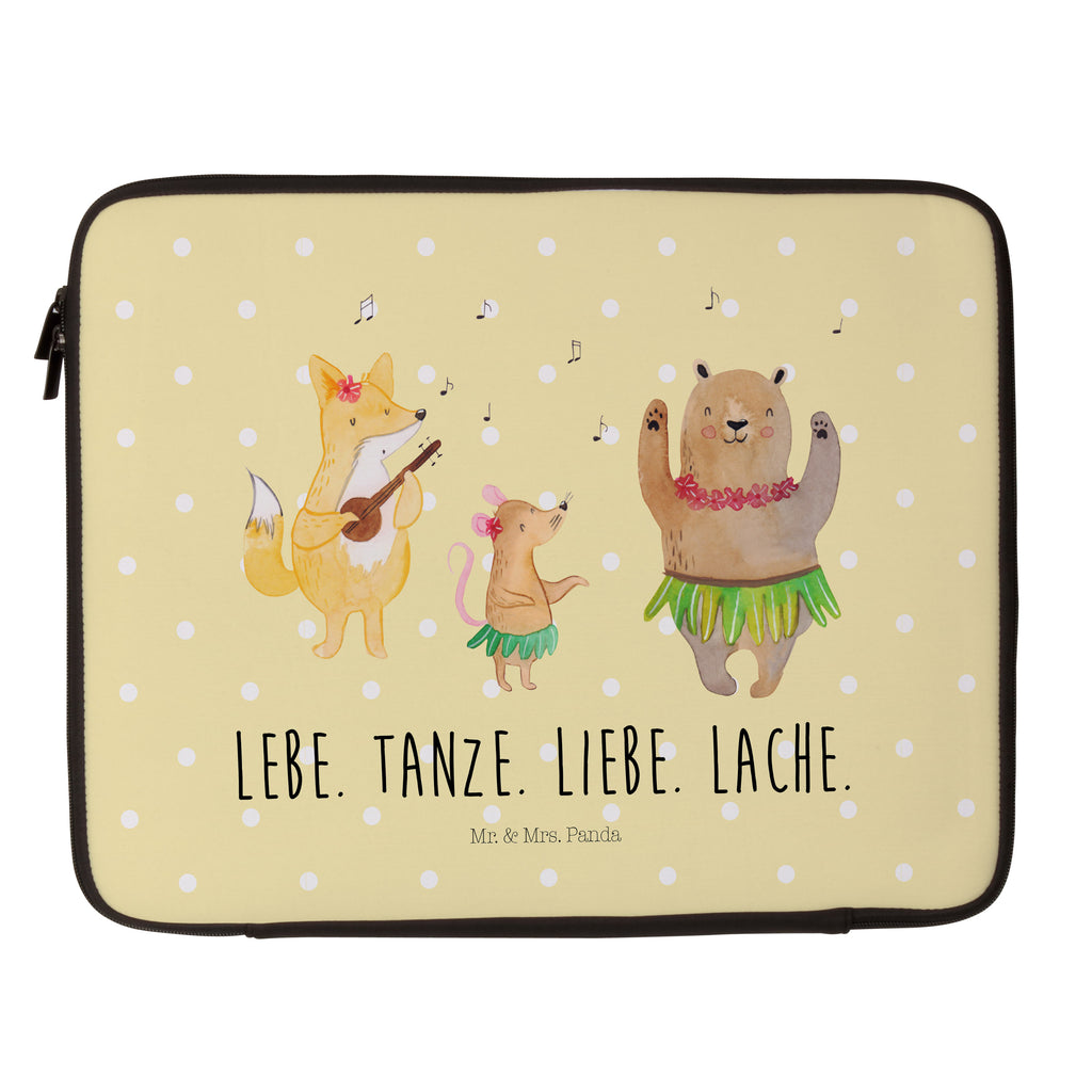 Notebook Tasche Waldtiere Aloha Notebook Tasche, Laptop, Computertasche, Tasche, Notebook-Tasche, Notebook-Reisehülle, Notebook Schutz, Tiermotive, Gute Laune, lustige Sprüche, Tiere, Wald, Waldtiere, Musik, Aloha, Bär, Hase, Igel, Tanzen, Leben, Lachen