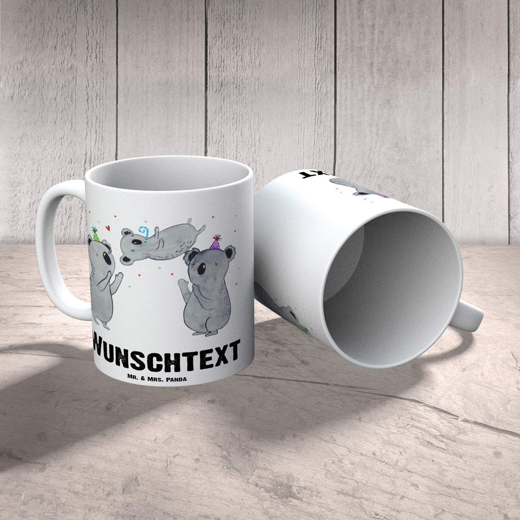 Personalisierte Tasse Koalas feiern Geburtstag Personalisierte Tasse, Namenstasse, Wunschname, Personalisiert, Tasse, Namen, Drucken, Tasse mit Namen, Geburtstag, Geburtstagsgeschenk, Geschenk, Koala, Geburtstage, Happy Birthday, Geburtstagsfeier