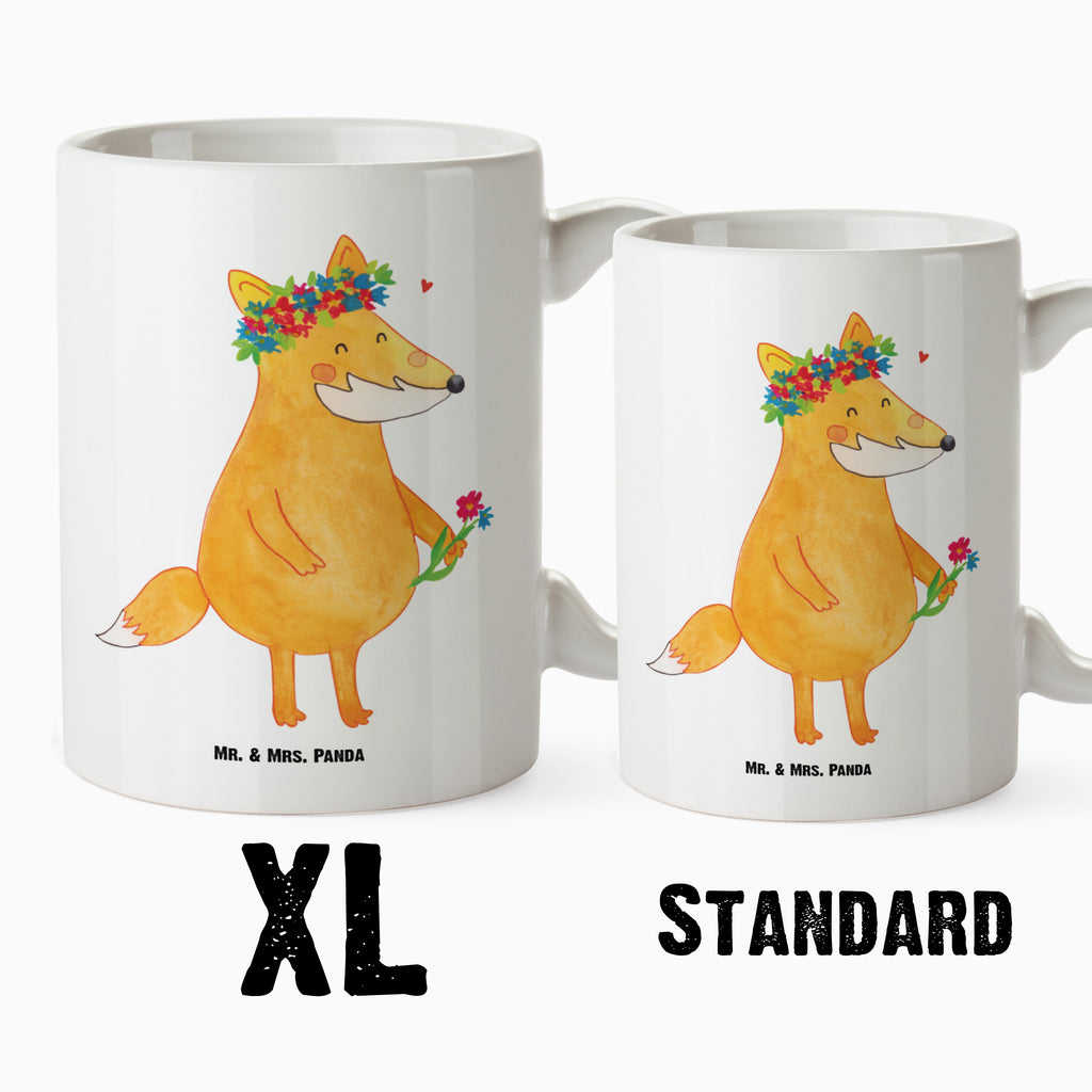 XL Tasse Fuchs Blumenliebe XL Tasse, Große Tasse, Grosse Kaffeetasse, XL Becher, XL Teetasse, spülmaschinenfest, Jumbo Tasse, Groß, Fuchs, Füchse, Fox, Liebe, Freundin, Fuchsmädchen, Blumenmädchen, Freundinnen, Liebesbeweis, Blume, Blumen, Motivation, Freude, ich, mich, Selbstliebe