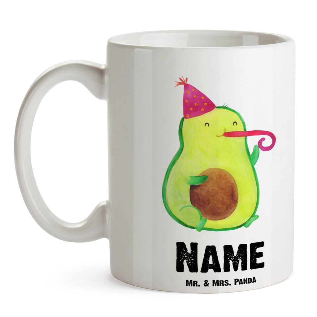 Personalisierte Tasse Avocado Party Time Personalisierte Tasse, Namenstasse, Wunschname, Personalisiert, Tasse, Namen, Drucken, Tasse mit Namen, Avocado, Veggie, Vegan, Gesund