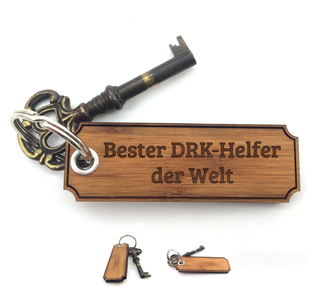 Schlüsselanhänger Classic Gravur DRK-Helfer Schlüsselanhänger, Anhänger, Taschenanhänger, Glücksbringer, Schlüsselbund, Schlüsselanhänger Holz, Schlüsselanhänger aus Holz, Holz Schlüsselanhänger, Holzschlüsselanhänger, Geschenke, Schenken, Gravur