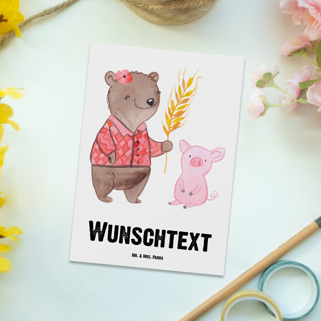 Personalisierte Postkarte Landwirtin mit Herz Postkarte mit Namen, Postkarte bedrucken, Postkarte mit Wunschtext, Postkarte personalisierbar, Geschenkkarte mit Namen, Grußkarte mit Namen, Karte mit Namen, Einladung mit Namen, Ansichtskarte mit Namen, Geschenkkarte mit Wunschtext, Grußkarte mit Wunschtext, Karte mit Wunschtext, Einladung mit Wunschtext, Ansichtskarte mit Wunschtext, Beruf, Ausbildung, Jubiläum, Abschied, Rente, Kollege, Kollegin, Geschenk, Schenken, Arbeitskollege, Mitarbeiter, Firma, Danke, Dankeschön, Landwirtin, Bäuerin, Tierwirtin, Agronomin, Farmerin, Bauernhof