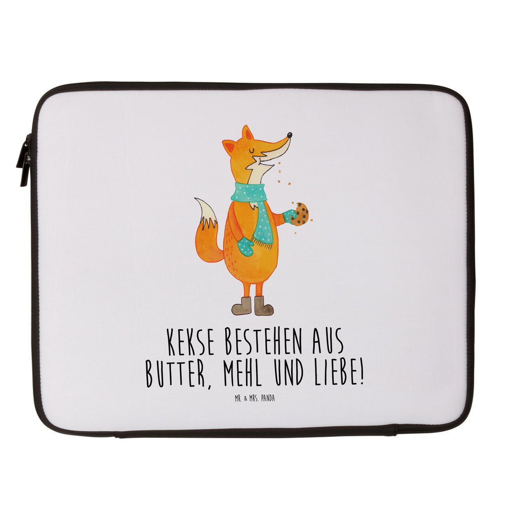 Notebook Tasche Fuchs Keks Notebook Tasche, Laptop, Computertasche, Tasche, Notebook-Tasche, Notebook-Reisehülle, Notebook Schutz, Fuchs, Füchse, Backen Spruch, Kekse, Winter, Weihnachtszeit, Plätzchen, Liebe, Küche Deko