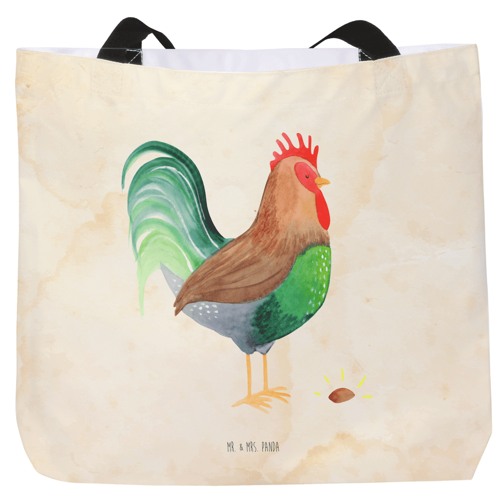 Shopper Hahn mit Korn Beutel, Einkaufstasche, Tasche, Strandtasche, Einkaufsbeutel, Shopper, Schultasche, Freizeittasche, Tragebeutel, Schulbeutel, Alltagstasche, Bauernhof, Hoftiere, Landwirt, Landwirtin, Hahn, Korn, Henne, Eier, Natur