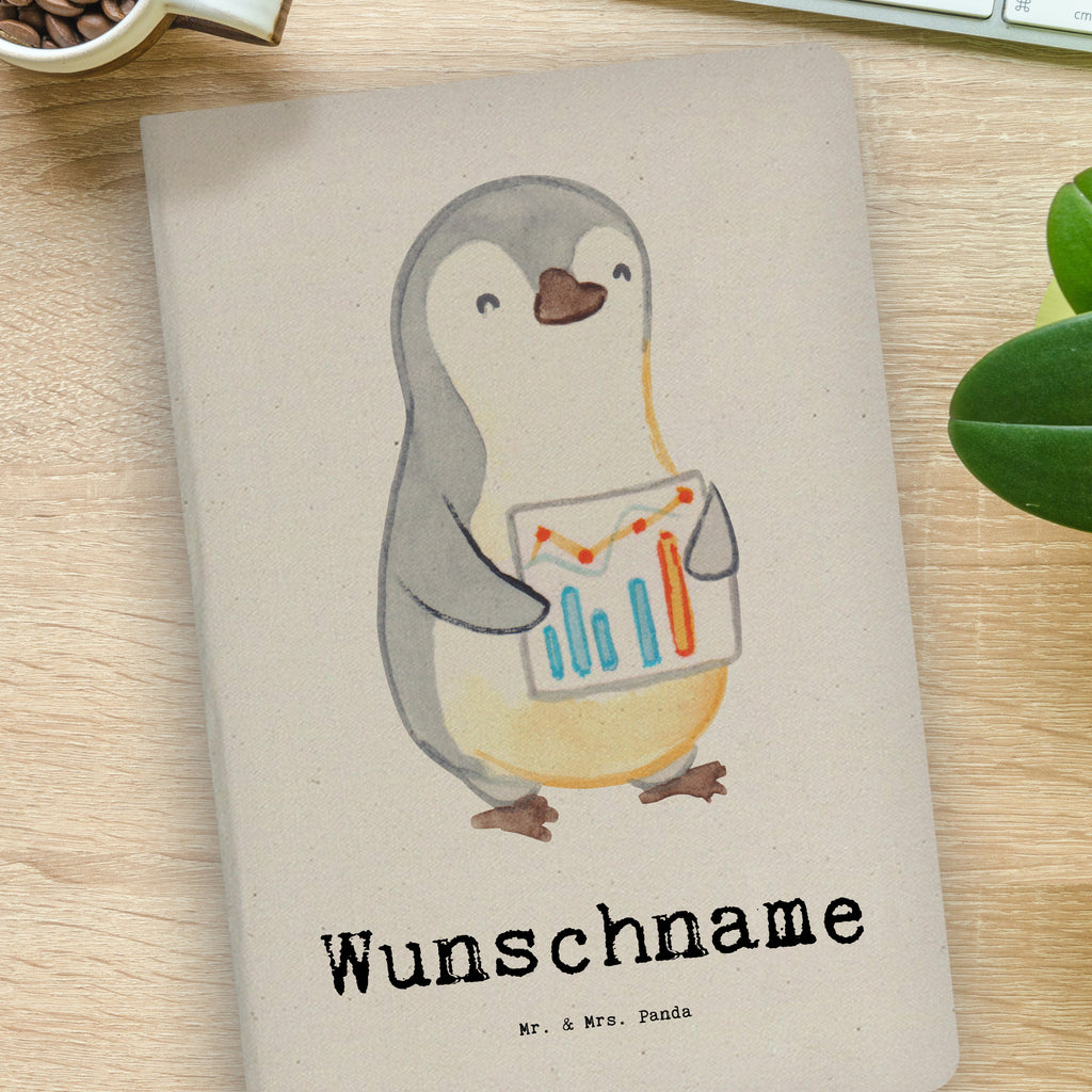 DIN A4 Personalisiertes Notizbuch Wirtschaftsanalytiker mit Herz Personalisiertes Notizbuch, Notizbuch mit Namen, Notizbuch bedrucken, Personalisierung, Namensbuch, Namen, Beruf, Ausbildung, Jubiläum, Abschied, Rente, Kollege, Kollegin, Geschenk, Schenken, Arbeitskollege, Mitarbeiter, Firma, Danke, Dankeschön