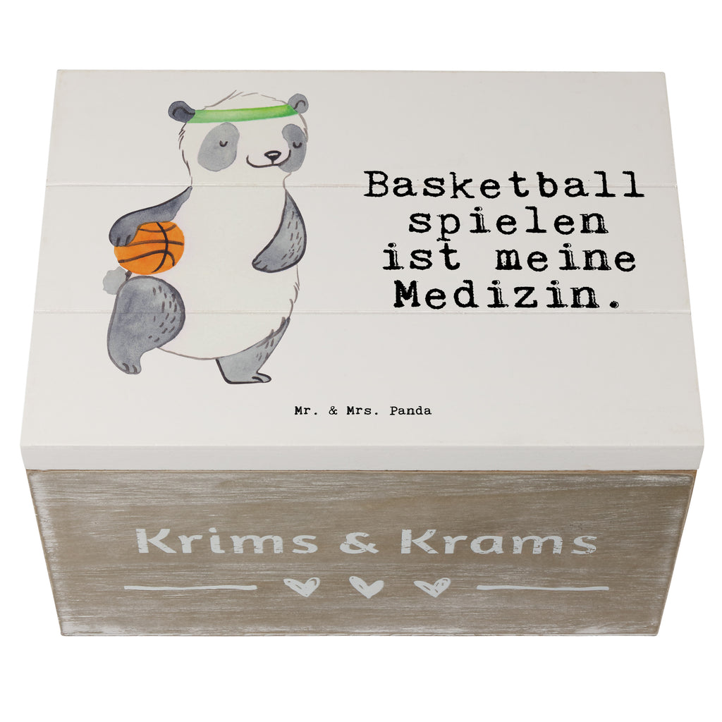 Holzkiste Panda Basketball Medizin Holzkiste, Kiste, Schatzkiste, Truhe, Schatulle, XXL, Erinnerungsbox, Erinnerungskiste, Dekokiste, Aufbewahrungsbox, Geschenkbox, Geschenkdose, Geschenk, Sport, Sportart, Hobby, Schenken, Danke, Dankeschön, Auszeichnung, Gewinn, Sportler, Basketball, Basketball Verein, Basketball Verband, Basketballplatz