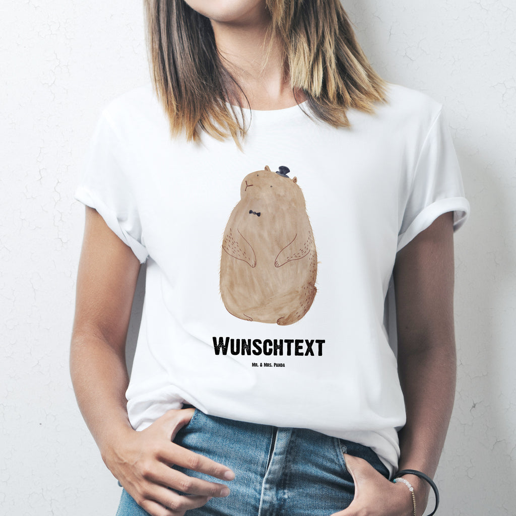 Personalisiertes T-Shirt Murmeltier T-Shirt Personalisiert, T-Shirt mit Namen, T-Shirt mit Aufruck, Männer, Frauen, Wunschtext, Bedrucken, Tiermotive, Gute Laune, lustige Sprüche, Tiere, Murmeltier, Knigge, Fröhlichkeit, Freundlichkeit, Respekt, Anstand