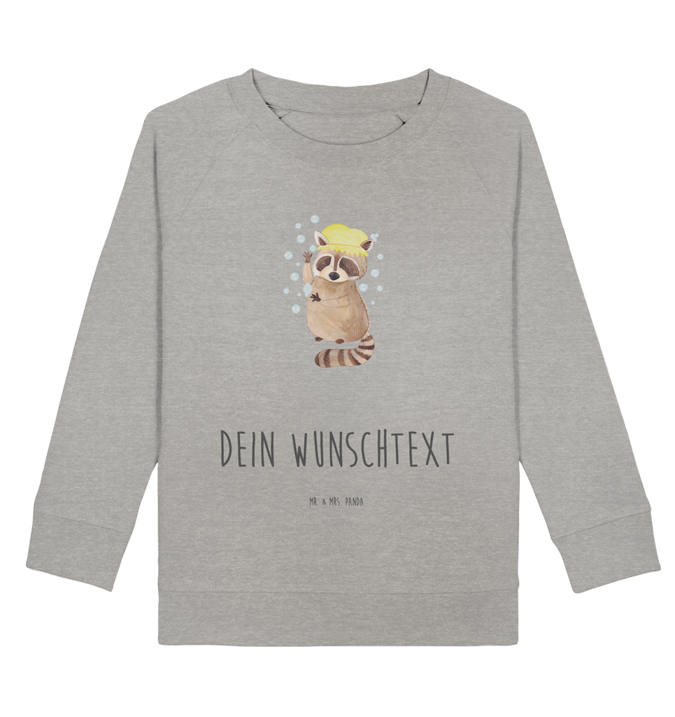 Personalisierter Kinder Pullover Waschbär Personalisierter Kinder Pullover, Personalisiertes Kinder Sweatshirt, Jungen, Mädchen, Tiermotive, Gute Laune, lustige Sprüche, Tiere, Waschbär, Tagträumen, Plan, Fröhlich, waschen, Seifenblasen