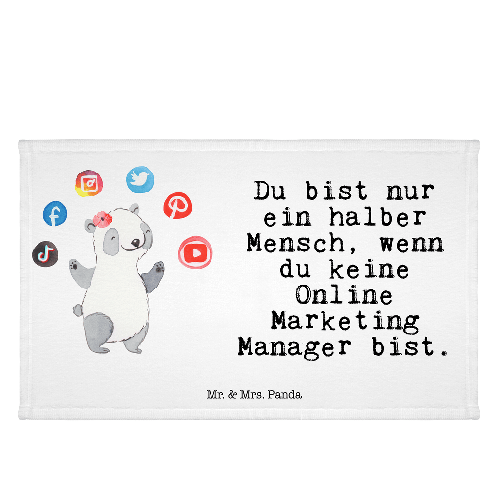 Handtuch Online Marketing Manager mit Herz Gästetuch, Reisehandtuch, Sport Handtuch, Frottier, Kinder Handtuch, Beruf, Ausbildung, Jubiläum, Abschied, Rente, Kollege, Kollegin, Geschenk, Schenken, Arbeitskollege, Mitarbeiter, Firma, Danke, Dankeschön, Online Marketing, Manager, Marketingmanager, Influencer Marketing, Digital Marketing