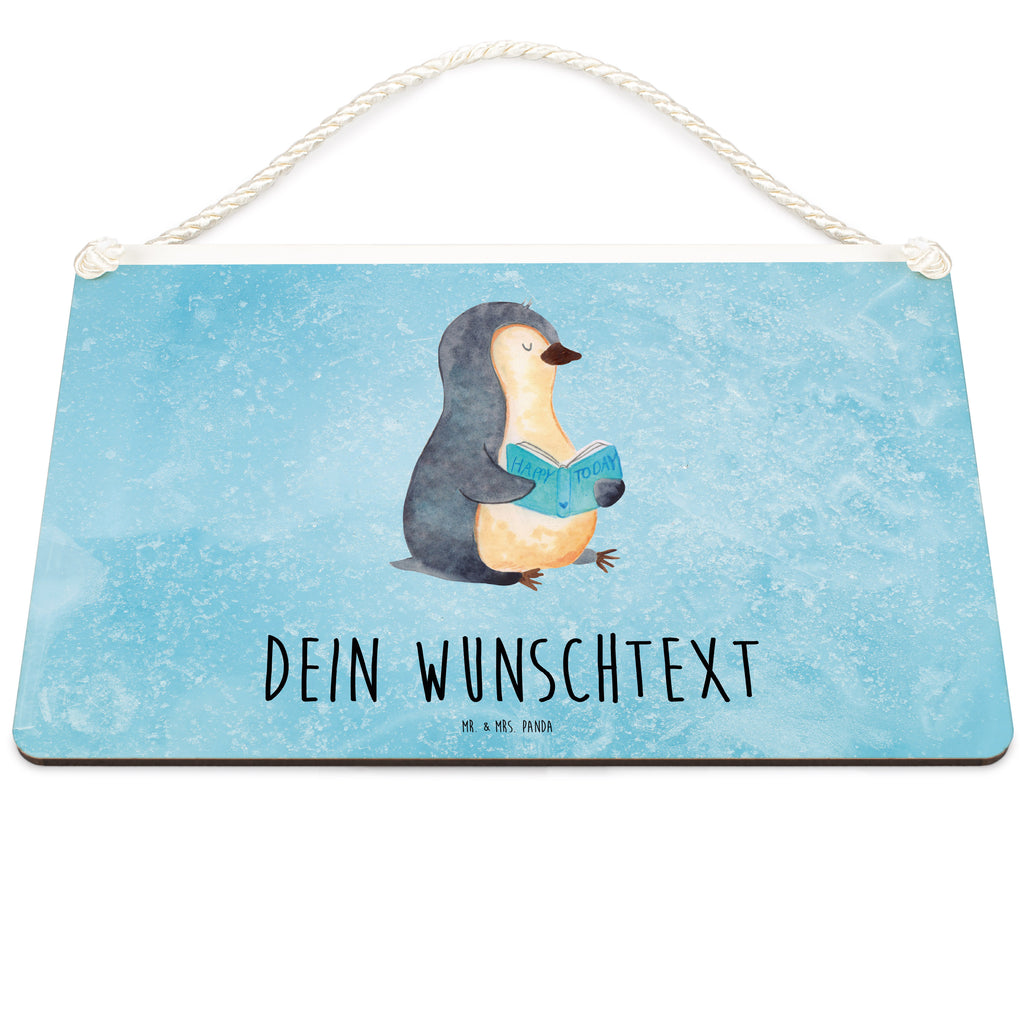 Personalisiertes Deko Schild Pinguin Buch Dekoschild, Deko Schild, Schild, Tür Schild, Türschild, Holzschild, Wandschild, Wanddeko, Pinguin, Pinguine, Buch, Lesen, Bücherwurm, Nichtstun, Faulenzen, Ferien, Urlaub, Freizeit