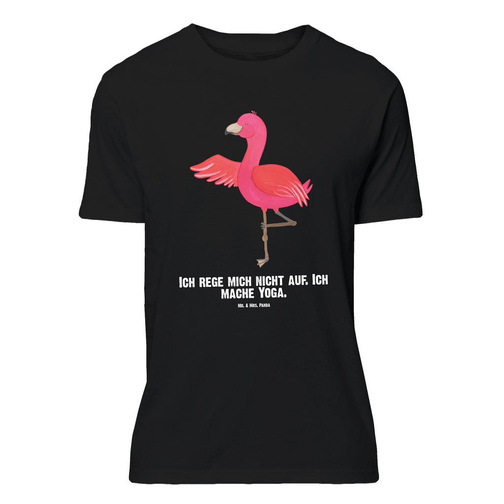 Personalisiertes T-Shirt Flamingo Yoga T-Shirt Personalisiert, T-Shirt mit Namen, T-Shirt mit Aufruck, Männer, Frauen, Wunschtext, Bedrucken, Flamingo, Vogel, Yoga, Namaste, Achtsamkeit, Yoga-Übung, Entspannung, Ärger, Aufregen, Tiefenentspannung