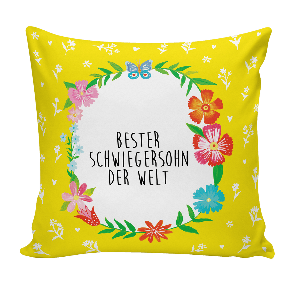 40x40 Kissen Design Frame Happy Girls Schwiegersohn Kissenhülle, Kopfkissen, Sofakissen, Dekokissen, Motivkissen, Geschenk