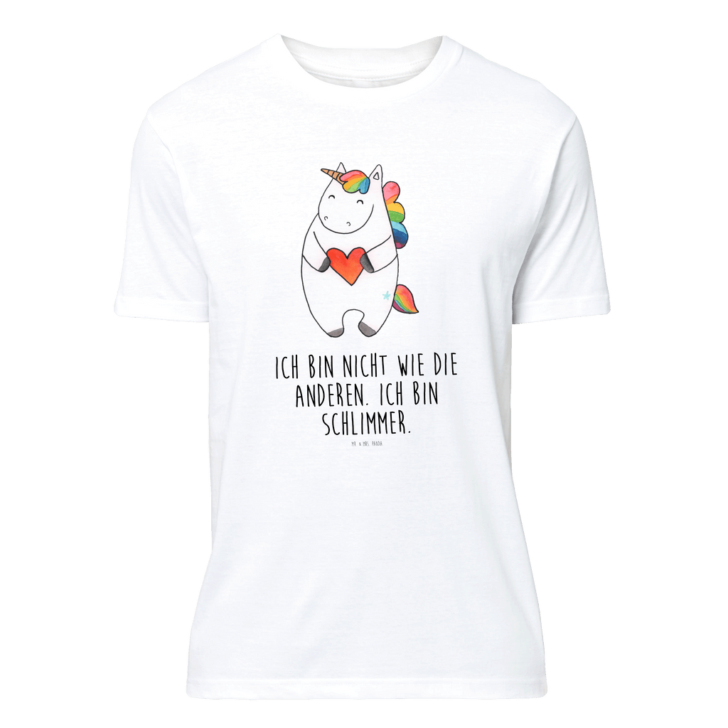 T-Shirt Standard Einhorn Herz T-Shirt, Shirt, Tshirt, Lustiges T-Shirt, T-Shirt mit Spruch, Party, Junggesellenabschied, Jubiläum, Geburstag, Herrn, Damen, Männer, Frauen, Schlafshirt, Nachthemd, Sprüche, Einhorn, Einhörner, Einhorn Deko, Pegasus, Unicorn, Herz, schlimm, böse, witzig, lustig, Freundin, anders, bunt