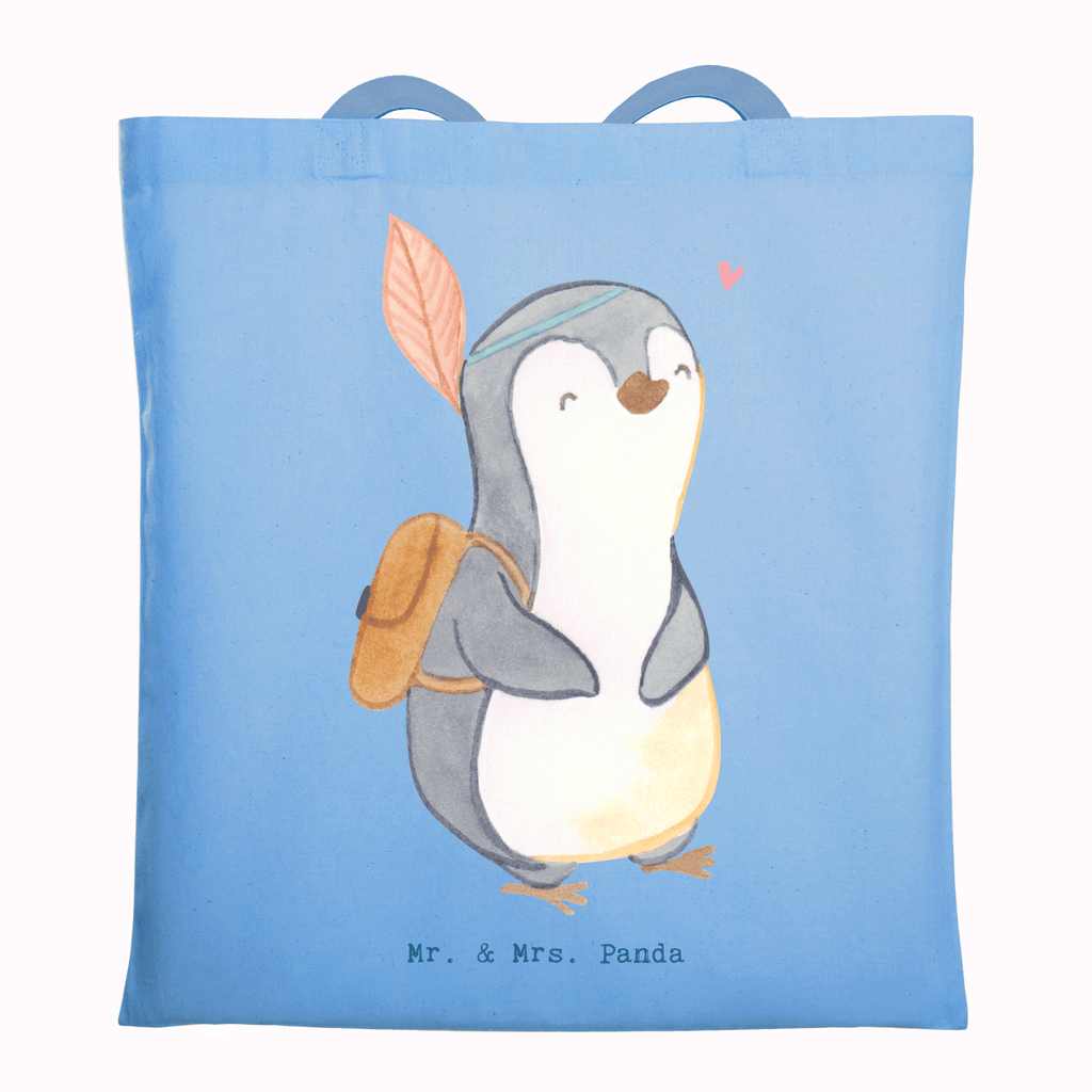 Tragetasche Pinguin Ausflug Beuteltasche, Beutel, Einkaufstasche, Jutebeutel, Stoffbeutel, Tasche, Shopper, Umhängetasche, Strandtasche, Schultertasche, Stofftasche, Tragetasche, Badetasche, Jutetasche, Einkaufstüte, Laptoptasche, Geschenk, Sport, Sportart, Hobby, Schenken, Danke, Dankeschön, Auszeichnung, Gewinn, Sportler, Ausflüge machen, reisen, Ausflug, Ausflugsziele