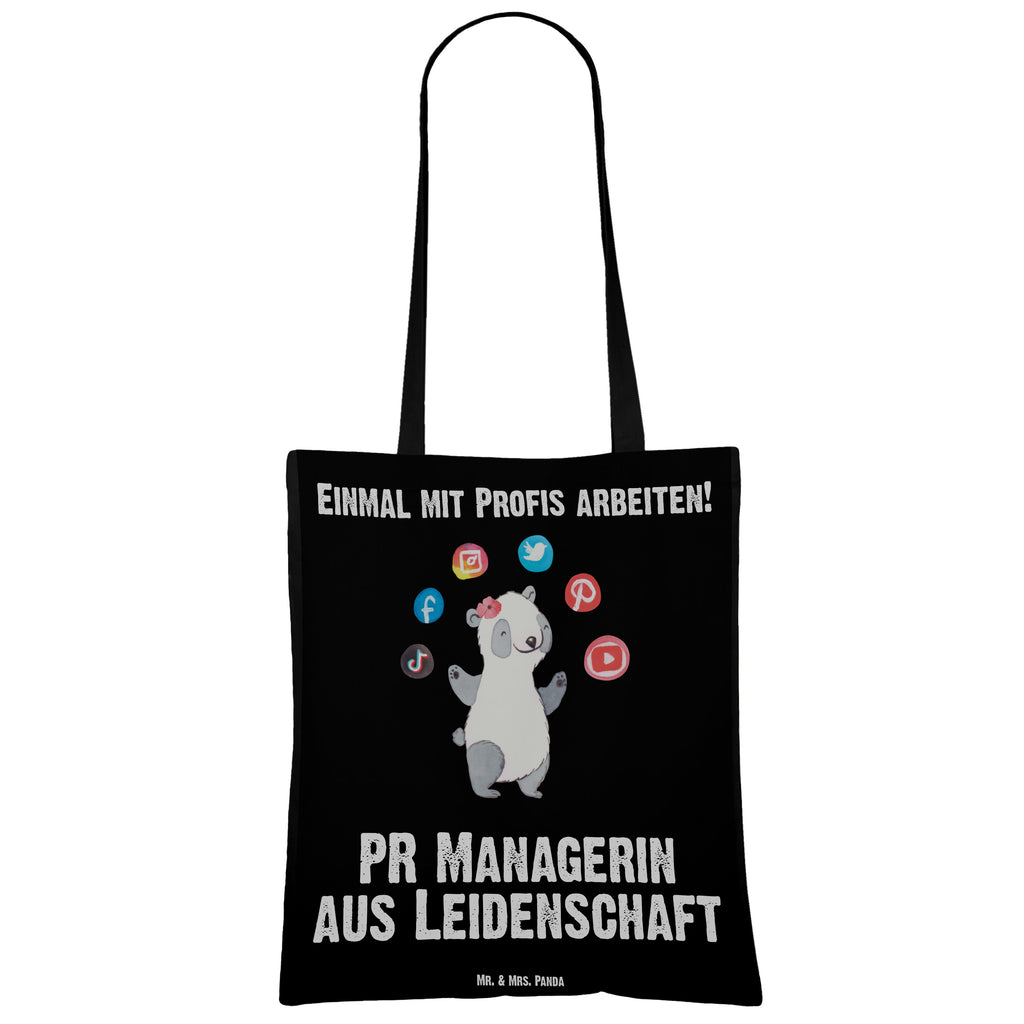 Tragetasche PR Managerin aus Leidenschaft Beuteltasche, Beutel, Einkaufstasche, Jutebeutel, Stoffbeutel, Tasche, Shopper, Umhängetasche, Strandtasche, Schultertasche, Stofftasche, Tragetasche, Badetasche, Jutetasche, Einkaufstüte, Laptoptasche, Beruf, Ausbildung, Jubiläum, Abschied, Rente, Kollege, Kollegin, Geschenk, Schenken, Arbeitskollege, Mitarbeiter, Firma, Danke, Dankeschön