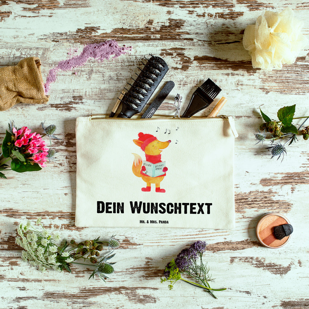 Personalisierte Schminktasche Fuchs Sänger Personalisierte Schminktasche, Personalisierte Kosmetiktasche, Personalisierter Kosmetikbeutel, Personalisiertes Stiftemäppchen, Personalisiertes Etui, Personalisierte Federmappe, Personalisierte Makeup Bag, Personalisiertes Schminketui, Personalisiertes Kosmetiketui, Personalisiertes Schlamperetui, Schminktasche mit Namen, Kosmetiktasche mit Namen, Kosmetikbeutel mit Namen, Stiftemäppchen mit Namen, Etui mit Namen, Federmappe mit Namen, Makeup Bg mit Namen, Schminketui mit Namen, Kosmetiketui mit Namen, Schlamperetui mit Namen, Schminktasche personalisieren, Schminktasche bedrucken, Schminktasche selbst gestalten, Winter, Weihnachten, Weihnachtsdeko, Nikolaus, Advent, Heiligabend, Wintermotiv, Fuchs, Füchse, Sänger, Geschenk Sänger, Singen, Weihnachtslieder