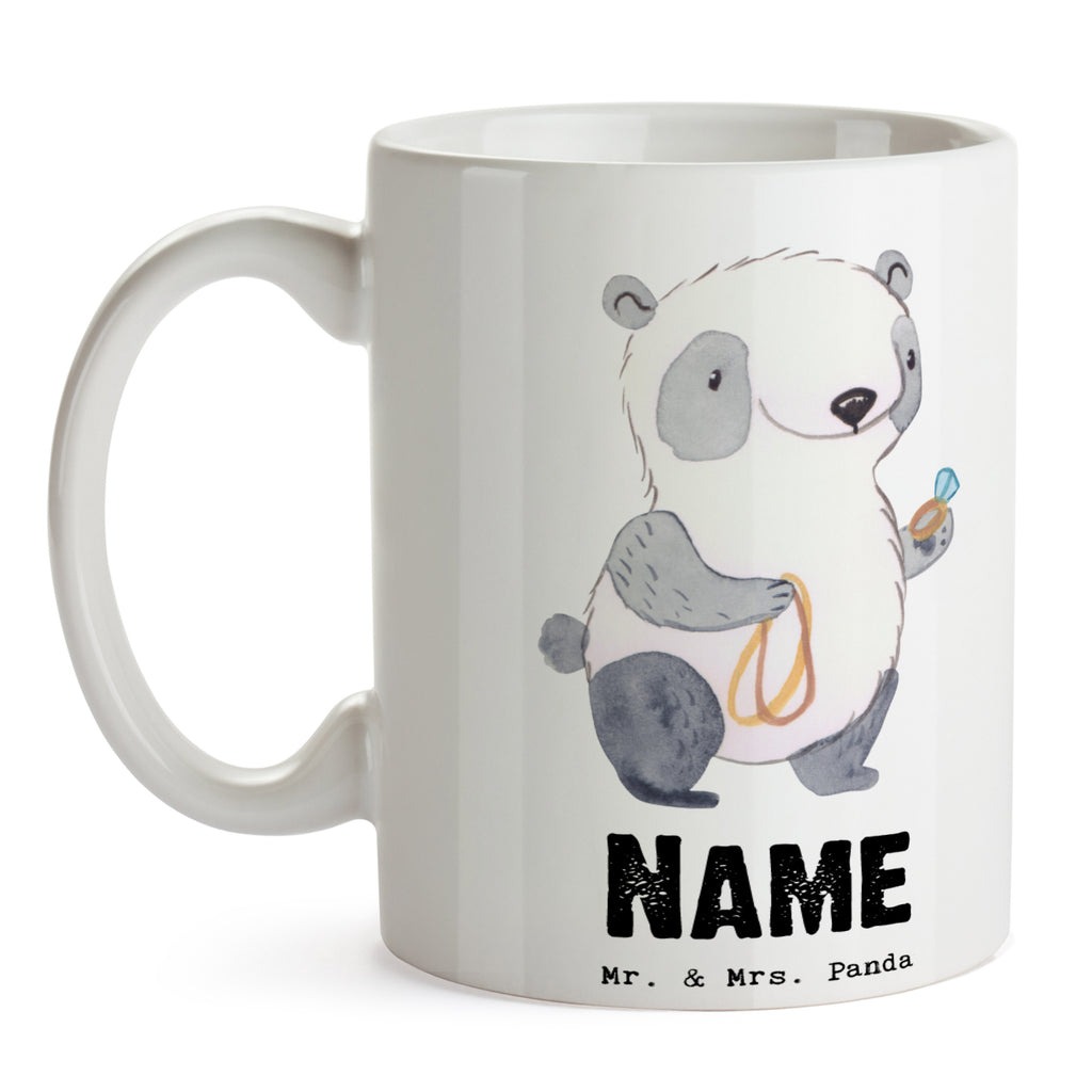 Personalisierte Tasse Goldschmied mit Herz Personalisierte Tasse, Namenstasse, Wunschname, Personalisiert, Tasse, Namen, Drucken, Tasse mit Namen, Beruf, Ausbildung, Jubiläum, Abschied, Rente, Kollege, Kollegin, Geschenk, Schenken, Arbeitskollege, Mitarbeiter, Firma, Danke, Dankeschön, Juwelier, Goldschmied, Schmied, Schmuckwarenhändler, Schmuckgeschäft, Eröffnung