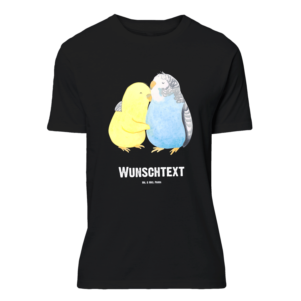 Personalisiertes T-Shirt Wellensittich Liebe T-Shirt Personalisiert, T-Shirt mit Namen, T-Shirt mit Aufruck, Männer, Frauen, Wunschtext, Bedrucken, Liebe, Partner, Freund, Freundin, Ehemann, Ehefrau, Heiraten, Verlobung, Heiratsantrag, Liebesgeschenk, Jahrestag, Hocheitstag, Vögel, Wellensittich, Nähe, Kuscheln, Vertrauen