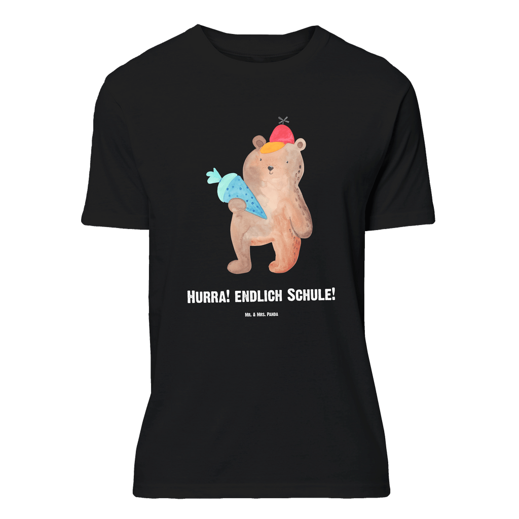 Personalisiertes T-Shirt Bär Schultüte T-Shirt Personalisiert, T-Shirt mit Namen, T-Shirt mit Aufruck, Männer, Frauen, Wunschtext, Bedrucken, Bär, Teddy, Teddybär, Bär Motiv, Schultüte, Erster Schultag Geschenk, Einschulung Geschenk, Schule Geschenk, Grundschule, Schulanfang, Schulbeginn