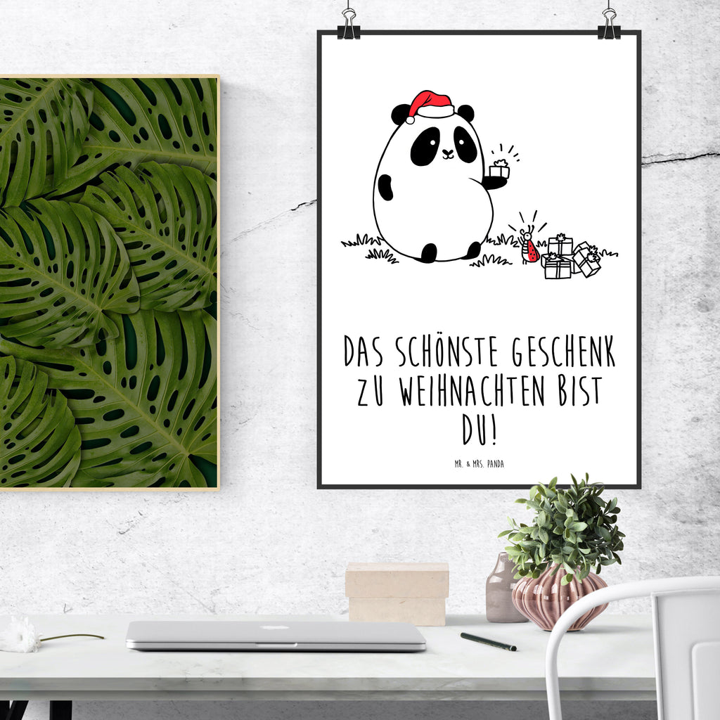 Poster Panda Weihnachtsgeschenk Poster, Wandposter, Bild, Wanddeko, Küchenposter, Kinderposter, Wanddeko Bild, Raumdekoration, Wanddekoration, Handgemaltes Poster, Mr. & Mrs. Panda Poster, Designposter, Kunstdruck, Posterdruck