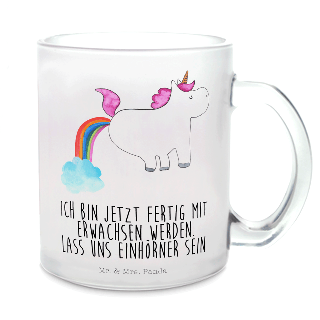 Teetasse Einhorn Pupsend Teetasse, Teeglas, Teebecher, Tasse mit Henkel, Tasse, Glas Teetasse, Teetasse aus Glas, Einhorn, Einhörner, Einhorn Deko, Pegasus, Unicorn, Pups, Regenbogen, Glitzer, Einhornpower, Erwachsenwerden, Spaß, lustig, Freundin