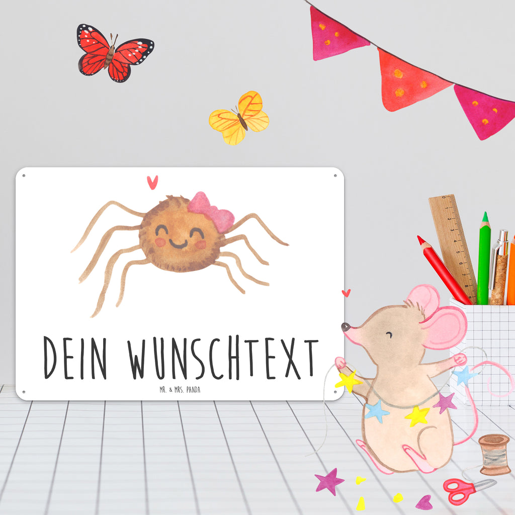 Personalisiertes Blechschild Spinne Agathe Freude Blechschild, Metallschild, Geschenk Schild, Schild, Magnet-Metall-Schild, Deko Schild, Wandschild, Wand-Dekoration, Türschild, Spinne Agathe, Spinne, Agathe, Videos, Merchandise, Viral, Viraler Hit, Trend, Beliebte Spinne