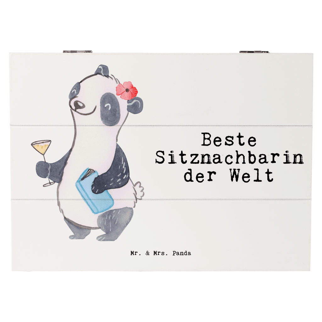 Holzkiste Panda Beste Sitznachbarin der Welt Holzkiste, Kiste, Schatzkiste, Truhe, Schatulle, XXL, Erinnerungsbox, Erinnerungskiste, Dekokiste, Aufbewahrungsbox, Geschenkbox, Geschenkdose, für, Dankeschön, Geschenk, Schenken, Geburtstag, Geburtstagsgeschenk, Geschenkidee, Danke, Bedanken, Mitbringsel, Freude machen, Geschenktipp, Sitznachbarin, Stuhlnachbar, Mitschülerin, Nachbarin, Uni, Universität, Seminar, Kommilitone, Tischnachbar, Schule, Mitstudentin, Hochschule, Beste Sitznachbarin der Welt, Weltbeste Sitznachbarin