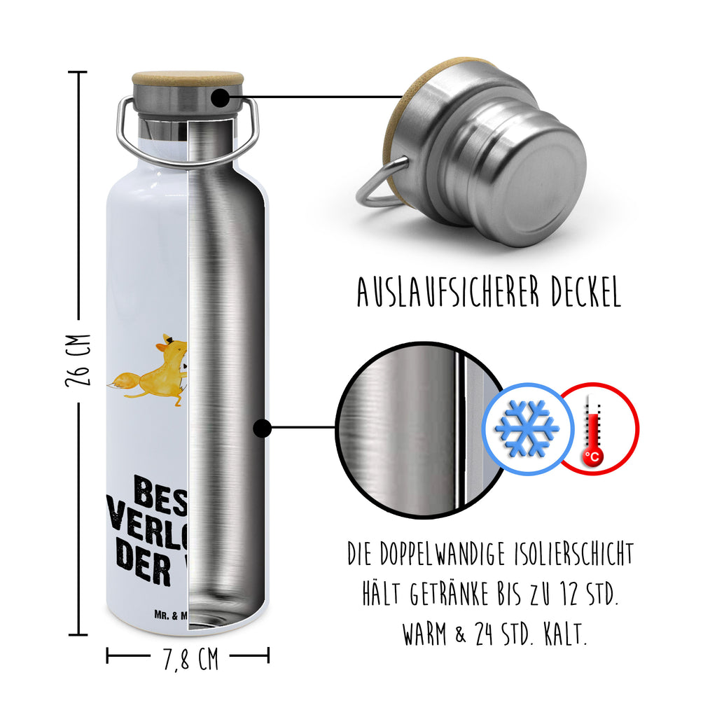 Trinkflasche Fuchs Bester Verlobter der Welt Thermosflasche, Isolierflasche, Edelstahl, Trinkflasche, isoliert, Wamrhaltefunktion, Sportflasche, Flasche zum Sport, Sportlerflasche, für, Dankeschön, Geschenk, Schenken, Geburtstag, Geburtstagsgeschenk, Geschenkidee, Danke, Bedanken, Mitbringsel, Freude machen, Geschenktipp, Verlobter, Verloben, Verlobung, Traummann, Mann, Freund, Ehemann, Zukünftiger, Hochzeit, Ehe