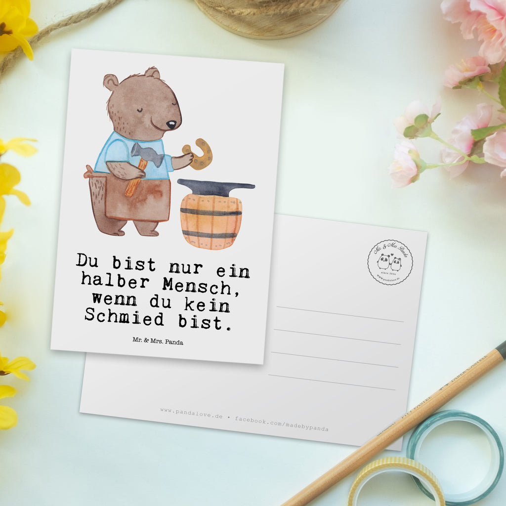 Postkarte Schmied mit Herz Postkarte, Karte, Geschenkkarte, Grußkarte, Einladung, Ansichtskarte, Geburtstagskarte, Einladungskarte, Dankeskarte, Ansichtskarten, Einladung Geburtstag, Einladungskarten Geburtstag, Beruf, Ausbildung, Jubiläum, Abschied, Rente, Kollege, Kollegin, Geschenk, Schenken, Arbeitskollege, Mitarbeiter, Firma, Danke, Dankeschön