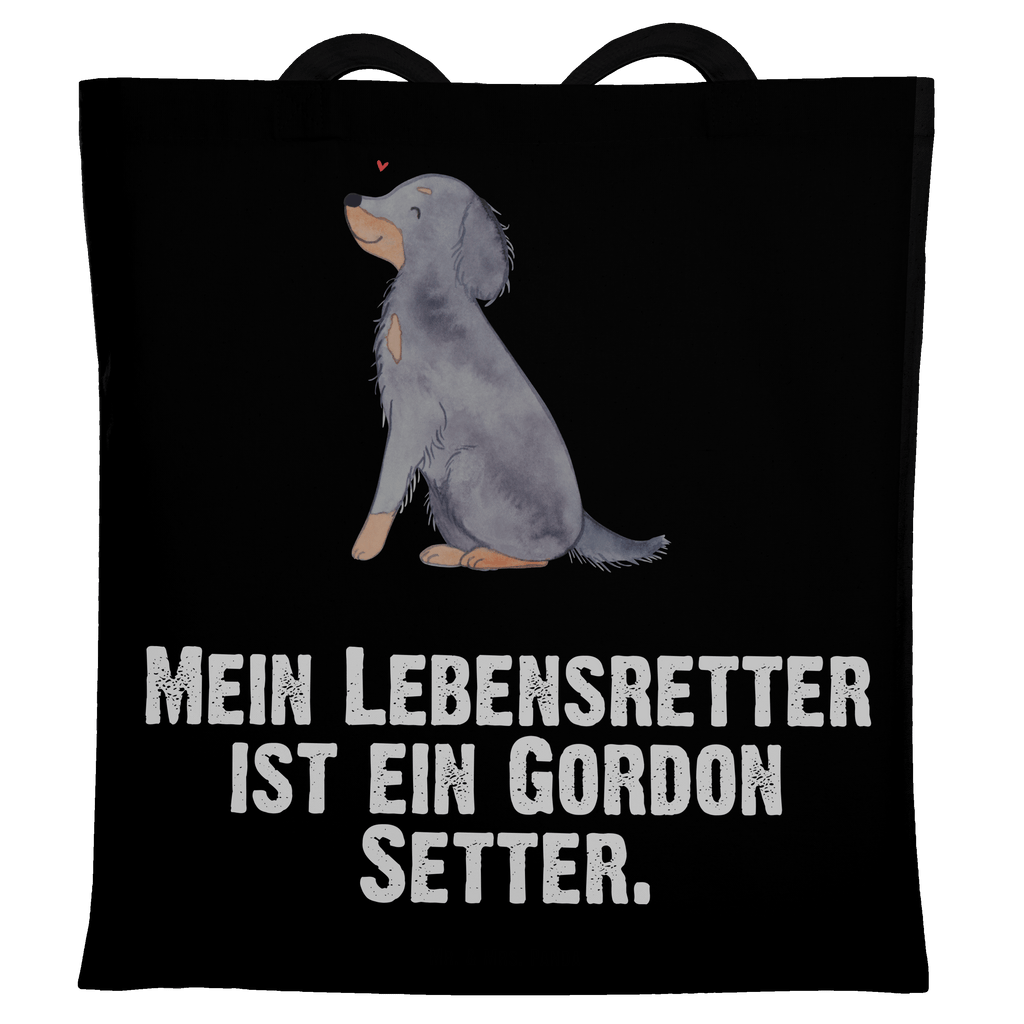 Tragetasche Gordon Setter Lebensretter Beuteltasche, Beutel, Einkaufstasche, Jutebeutel, Stoffbeutel, Hund, Hunderasse, Rassehund, Hundebesitzer, Geschenk, Tierfreund, Schenken, Welpe, Gordon Shetter, Jagdhund